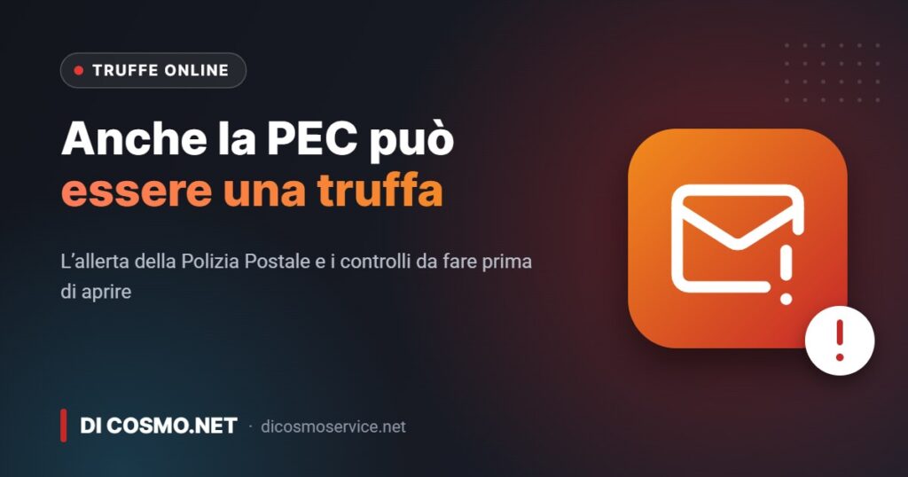 Anche la PEC può essere una truffa: allerta della Polizia Postale